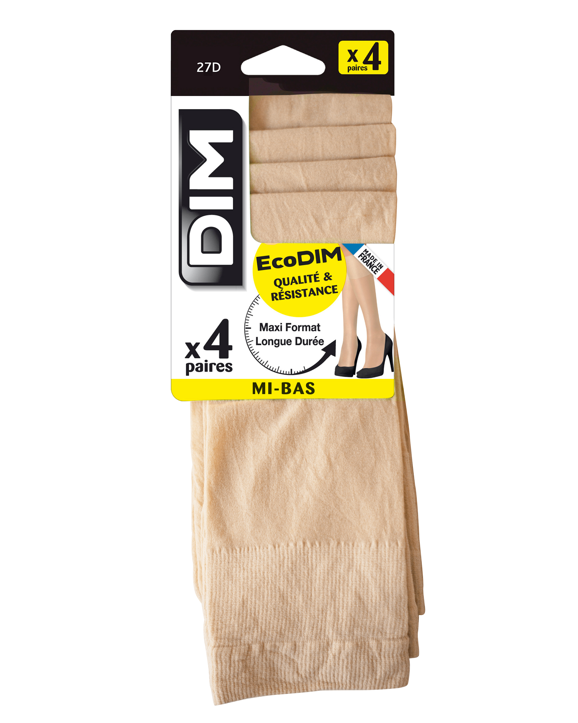 Dim Pack de 4 mini medias transparentes de poliamida