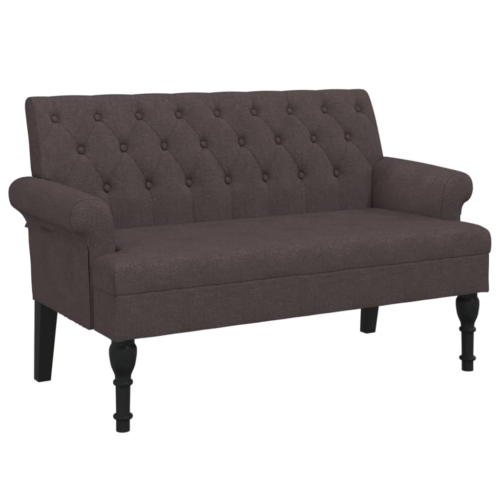 vidaXL Banco con respaldo tela 120x62x75,5 cm Multicolor