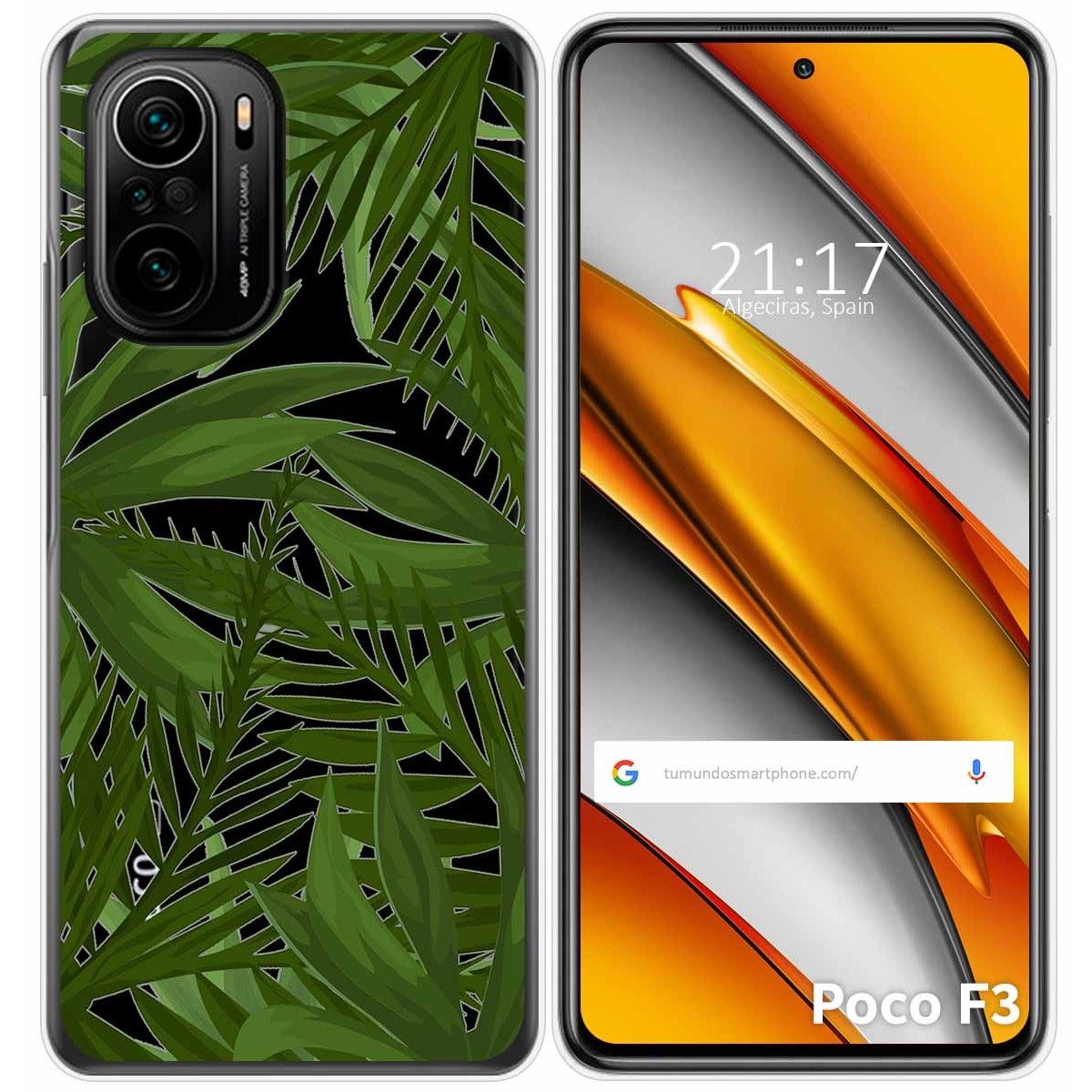 Tumundosmartphone Funda Gel Transparente para Xiaomi POCO F3 5G / Mi 11i 5G diseño Jungla Dibujos