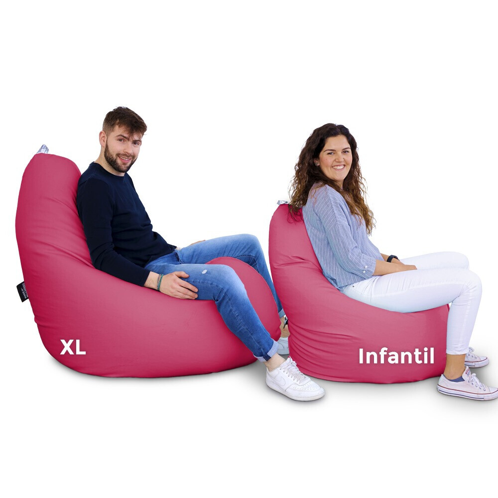 Puff Pera Relax Polipiel Fucsia HAPPERS - Cómodo, ligero y resistente. Make it Happers®