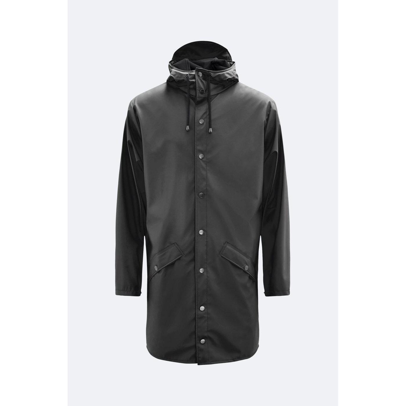 RAINS LONG JACKET BLACK