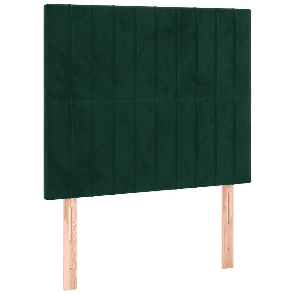 vidaXL Cabecero Terciopelo Verde Oscuro 90x5x118/128 cm