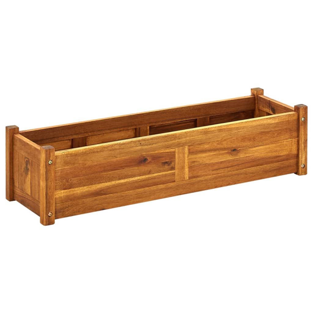 vidaXL Arriate de madera de acacia dimensiones 50 x 25 x 25 cm,  100 x 30 x 25 cm,  150 x 30 x 25 cm y mas