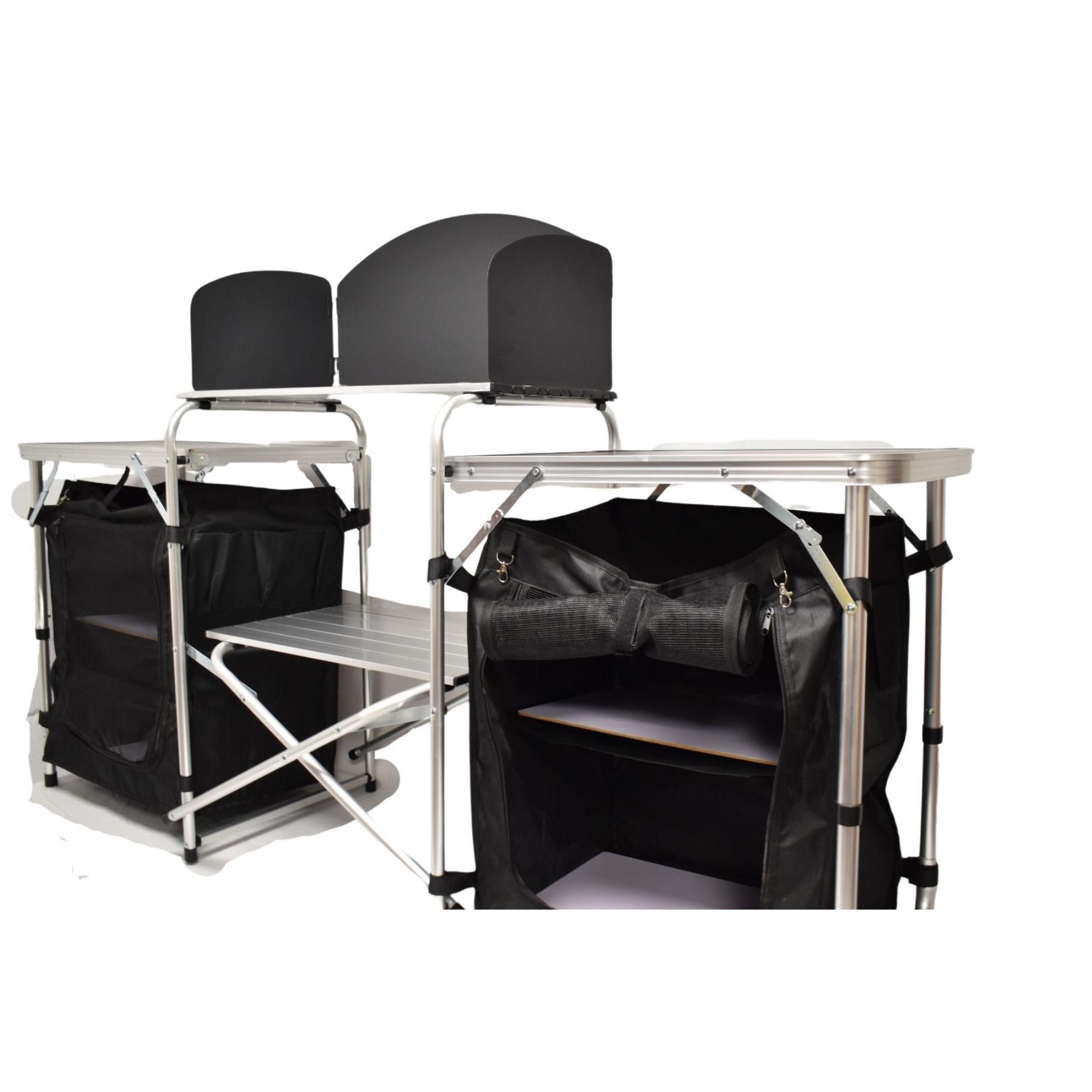 GO ESCAPE- Cocina de Camping de Aluminio Resistente para Exteriores  Mesa Portátil para Acampar