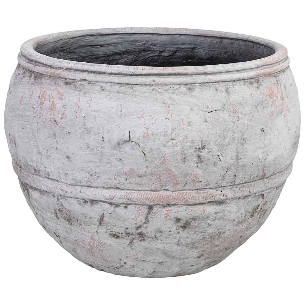Wonderlust Deco - Macetero de fibra de vidrio blanco 43,5x43,5x32cm Blanco 43,5x43,5x32h cm