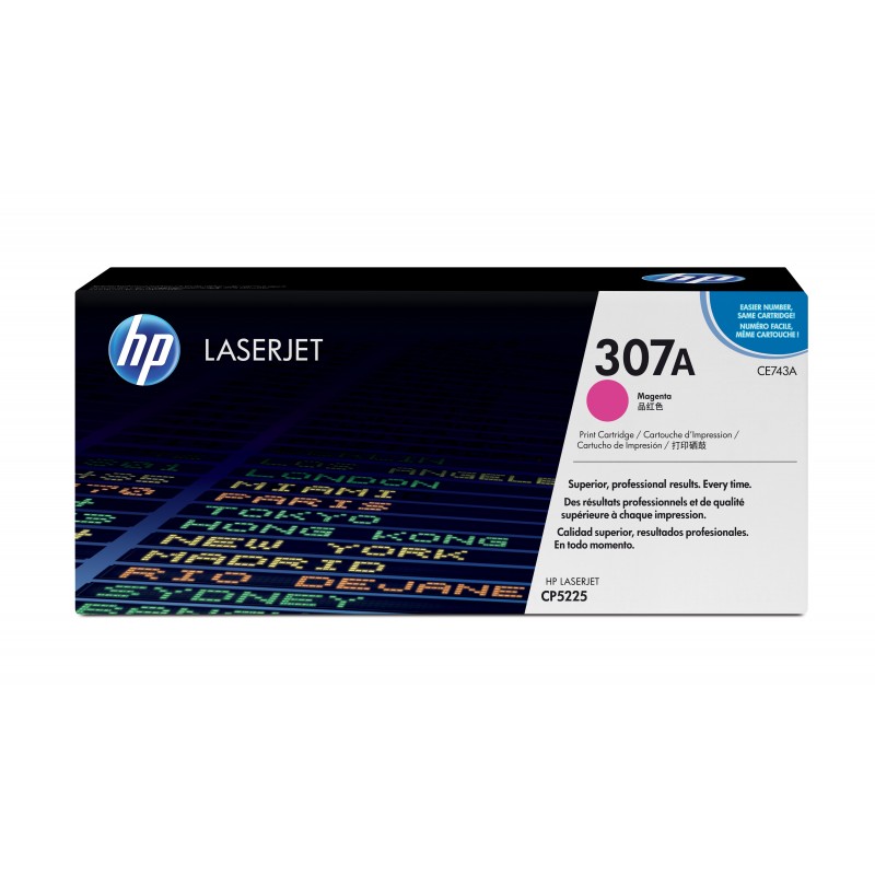 HP - Cartucho de tóner original LaserJet 307A magenta CE743A