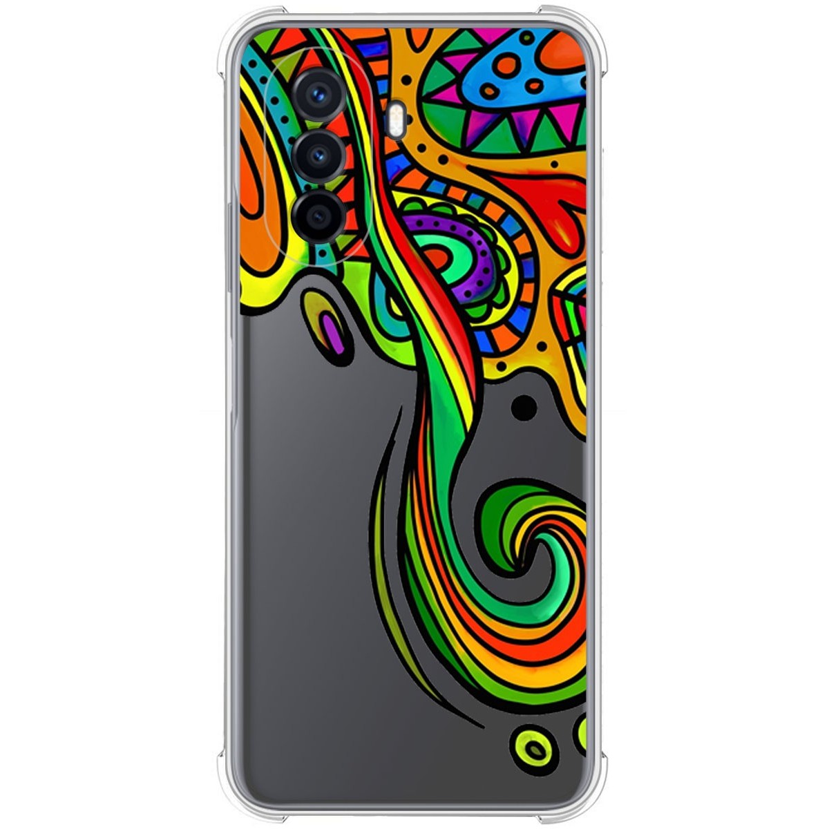 Funda Silicona Antigolpes para Huawei Nova Y70 diseño Colores Dibujos
