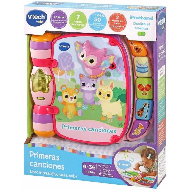 Primeras Canciones Rosa Libro Interactivo para bebés de Vtech