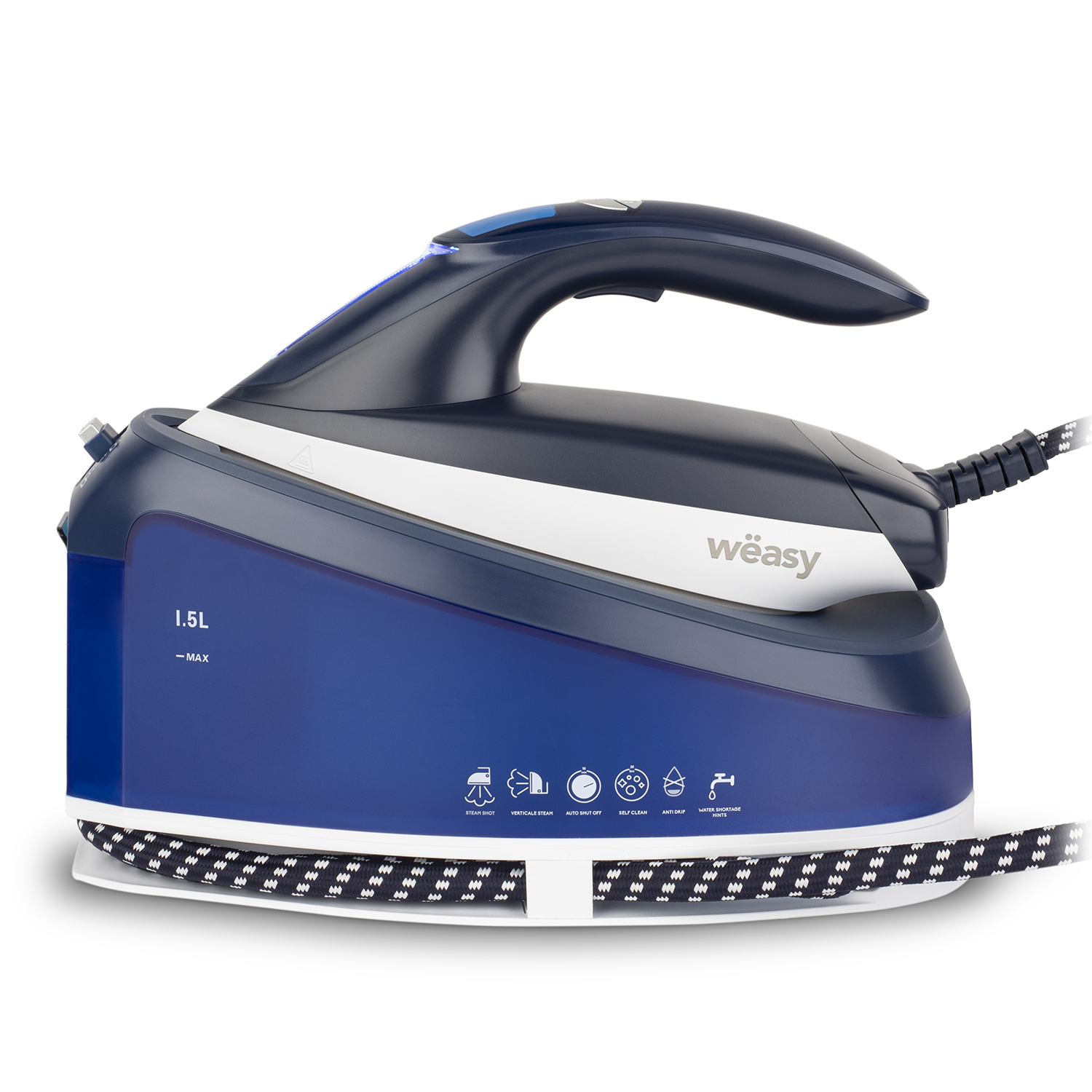Weasy Centro de planchado LIN220 Centro de Planchado, 2200 W, 5.5 Bares, 120 g/m, 1.5 Litros.