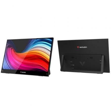 Monitor Portátil Táctil Verbatim Touch Light 14"/ Full HD/ Multimedia/ Negro