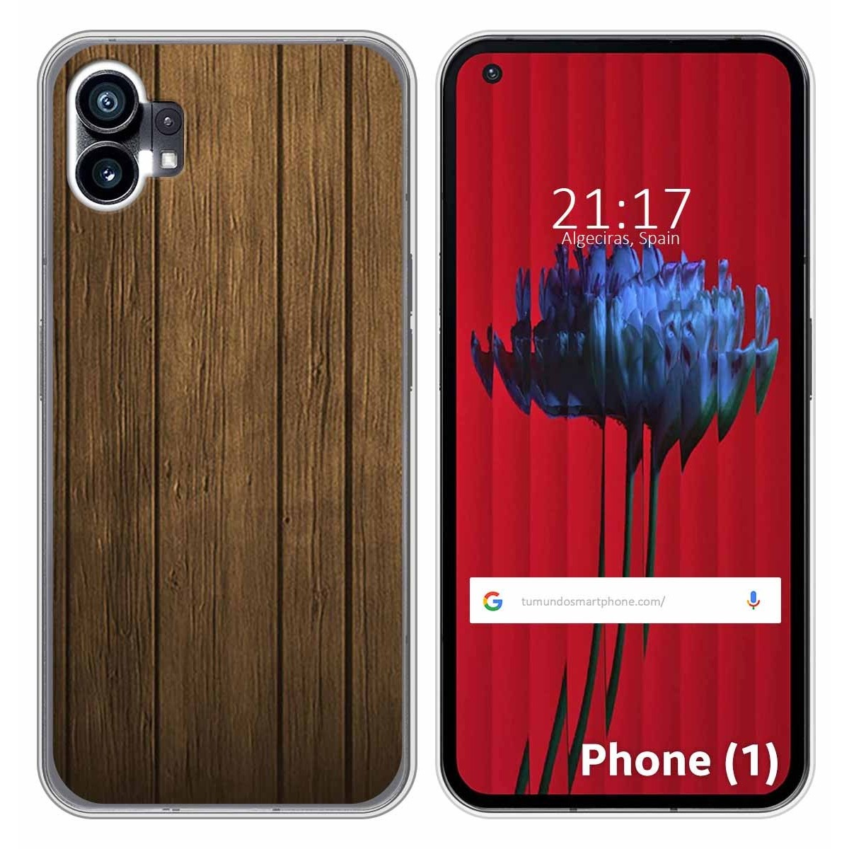 Funda Silicona para Nothing Phone 1 diseño Madera Dibujos