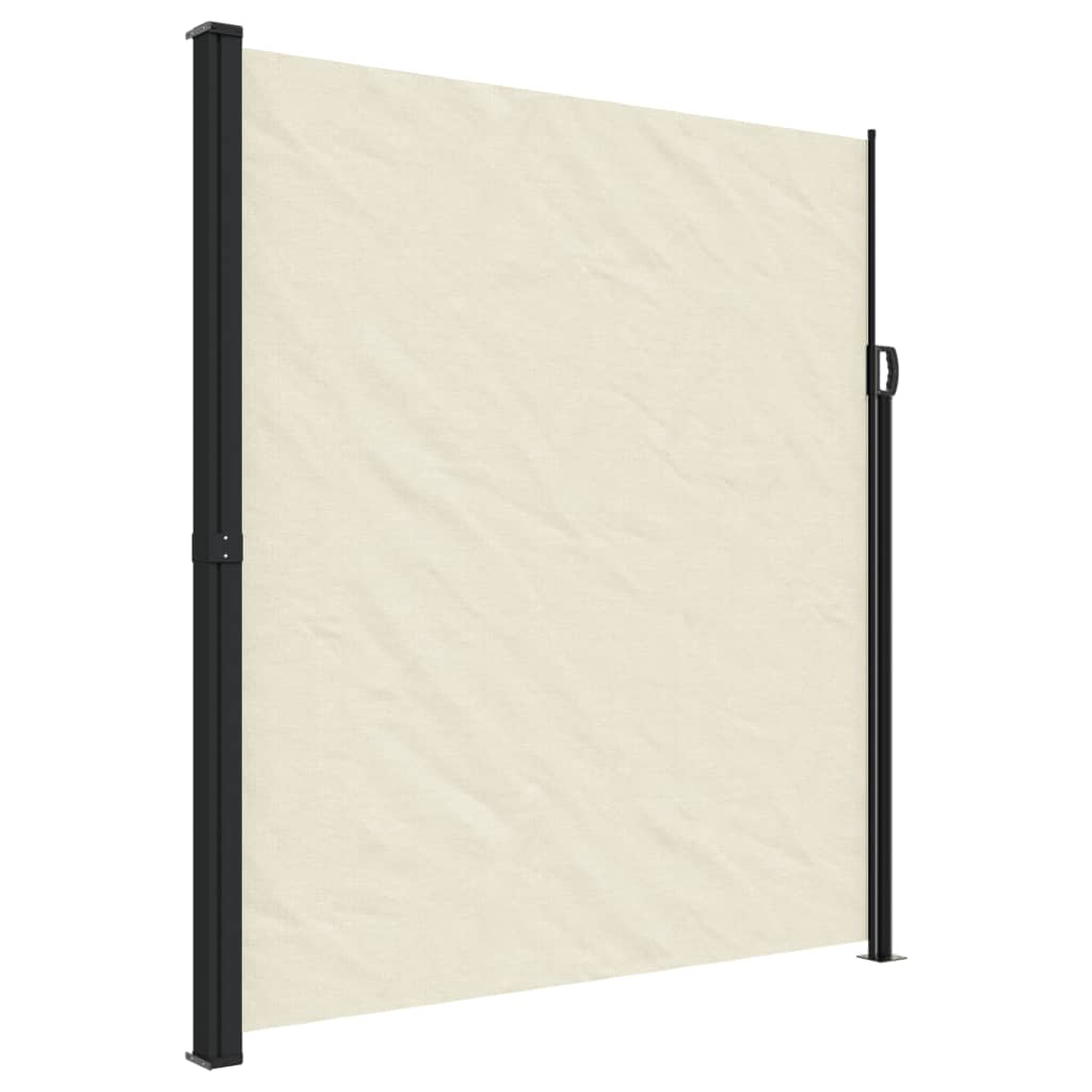 vidaXL Toldo lateral retráctil 220x500 cm Color Negro, Crema, Azul