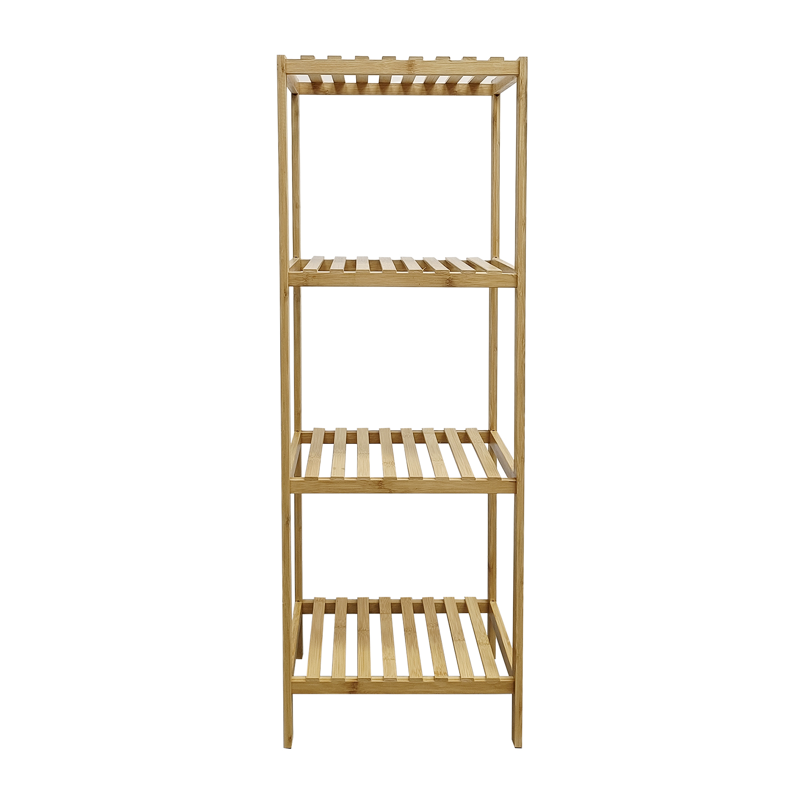 LIN HOME XZ-24938 Estantería de Madera de Bambú de 2 Niveles 40x35.5x26.5cm - Estantería Organizador para Baño, Salón, Dormitorio de 2 Estantes Bambú