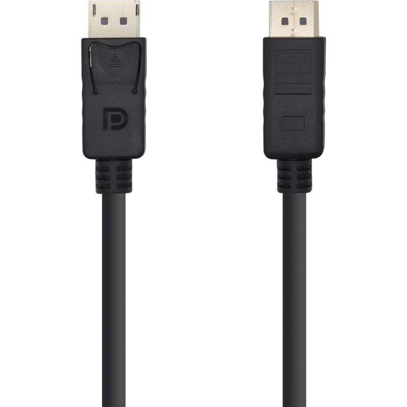 Cable Aisens Displayport V1.2 4K@60Hz, DP/M-DP/M, Negro, 10 Metros