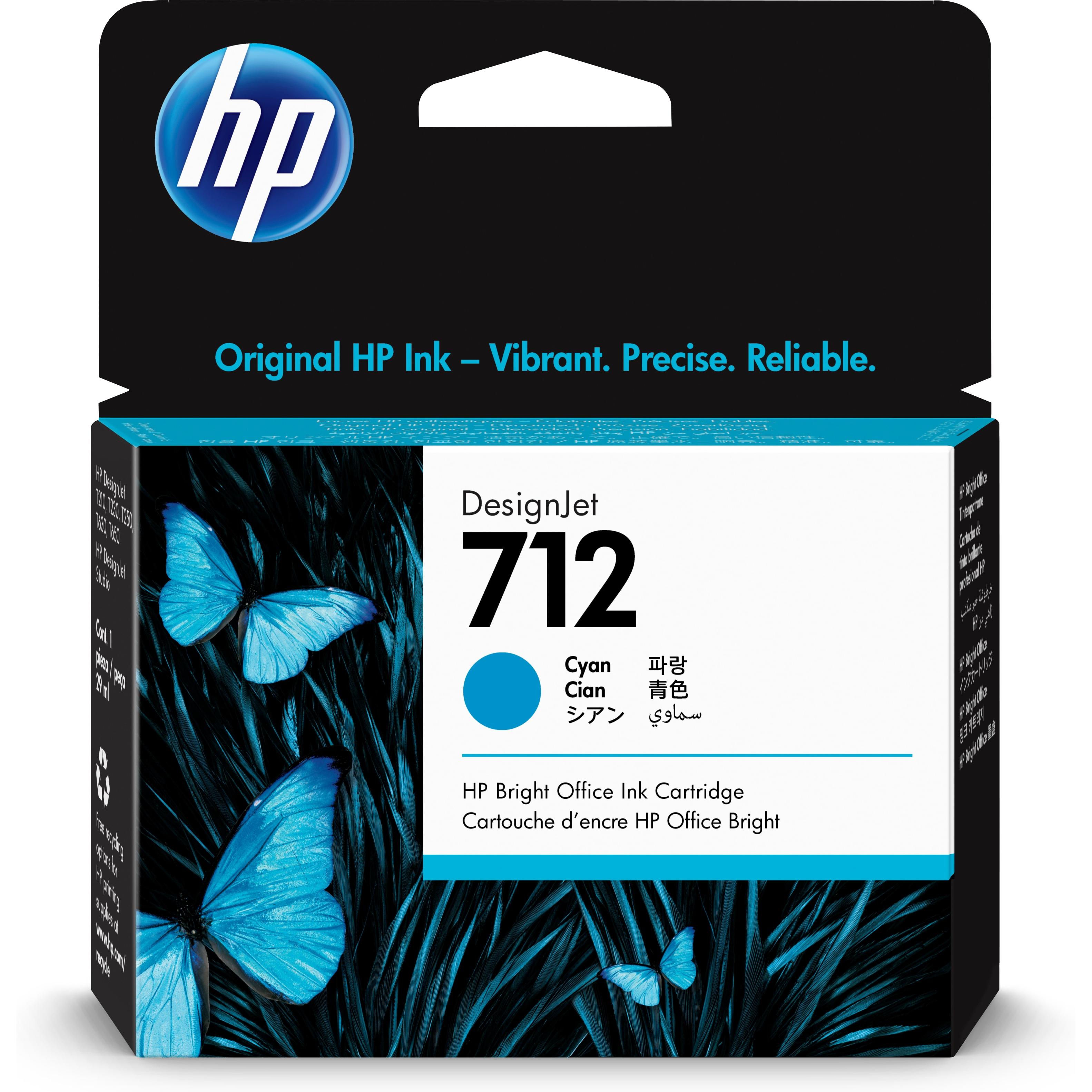 HP DesignJet T200/T600, Cartucho Cian 712