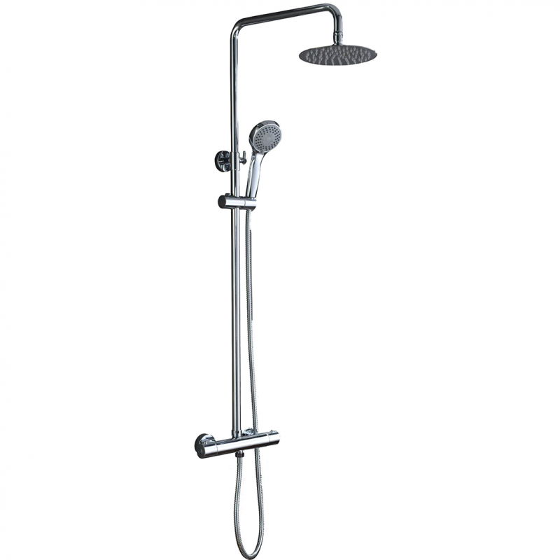Imex Kent BTK017 conjunto de ducha termostática para pared diseño moderno acabado cromado