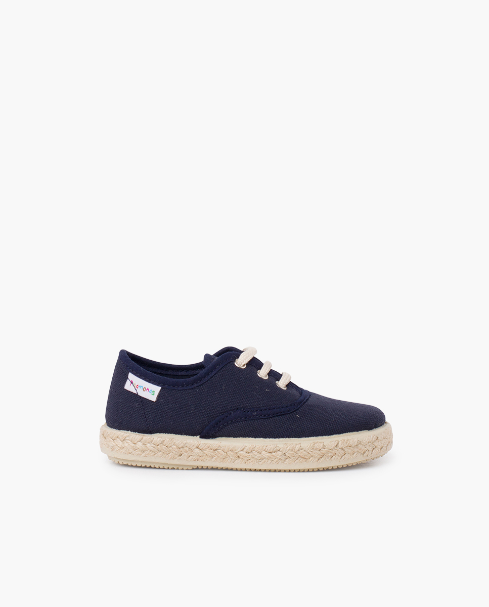 Pisamonas zapatillas lona cordones suela alpargata
