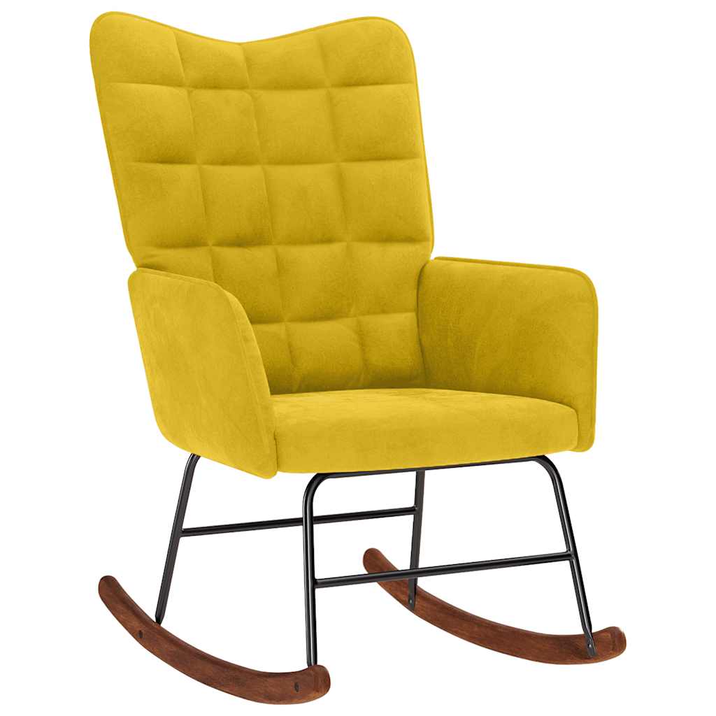 vidaXL Silla mecedora de terciopelo Multicolor