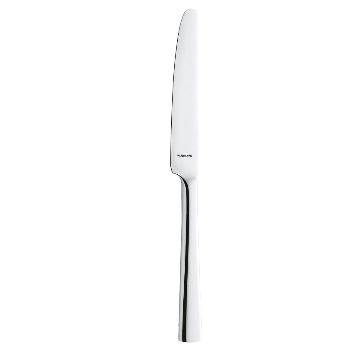 AMEFA BLISS Caja 12 Cuchillos Mesa Acero Inox 18/0-2,5MM Acero Brillo Fácil de limpiar Reciclable