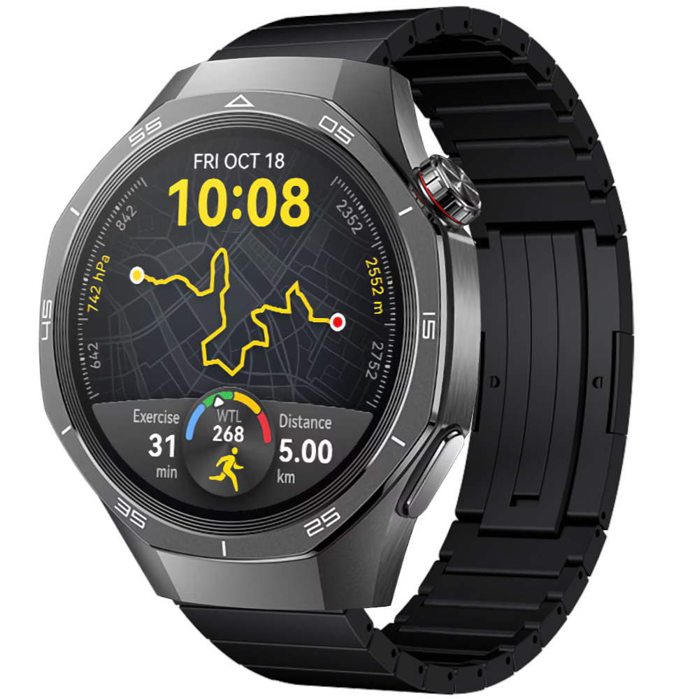 Correa de Titanio para Amazfit GTR 4 / Bip 5 / Garmin Vivoactive 4 / Hua Watch GT 5 - 46mm / GT 5 - 46mm / GT 4 - 46mm , Pulsera Aleación de Titanio Ancho 22mm