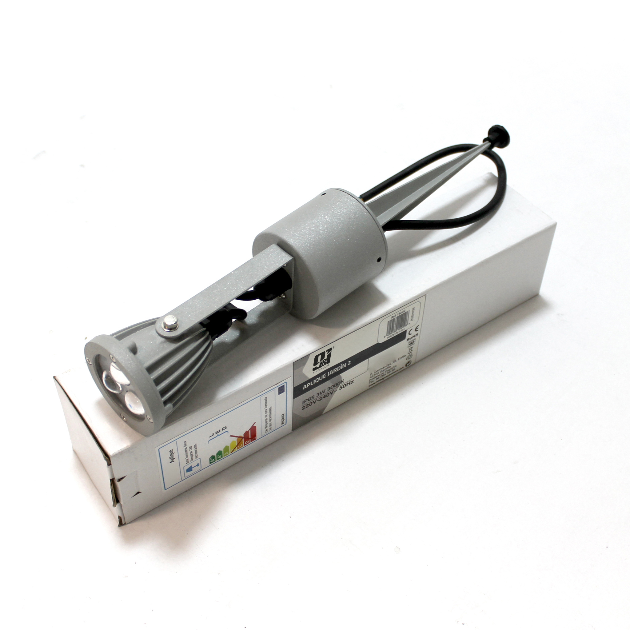 ORION91 Donclaif Piqueta Jardin LED Inox IP54 3w 243lm Blanco Cálido 3000k Nine&One Premium - Spazioluzio