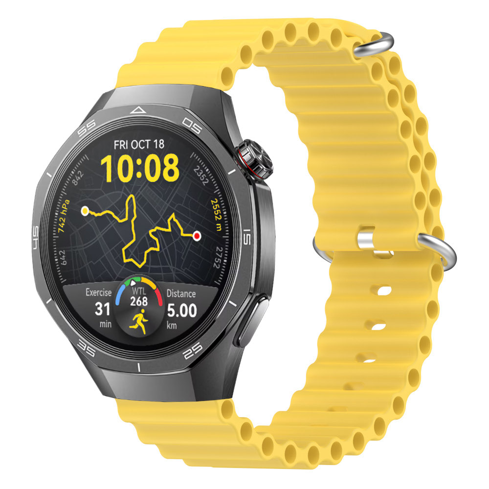 Correa de silicona Ocean para Huawei Watch GT 5 - 46mm / GT 5 - 46mm / GT 4 - 46mm / Amazfit GTR 4 / Bip 5 / Garmin Vivoactive 4, Ancho 22mm