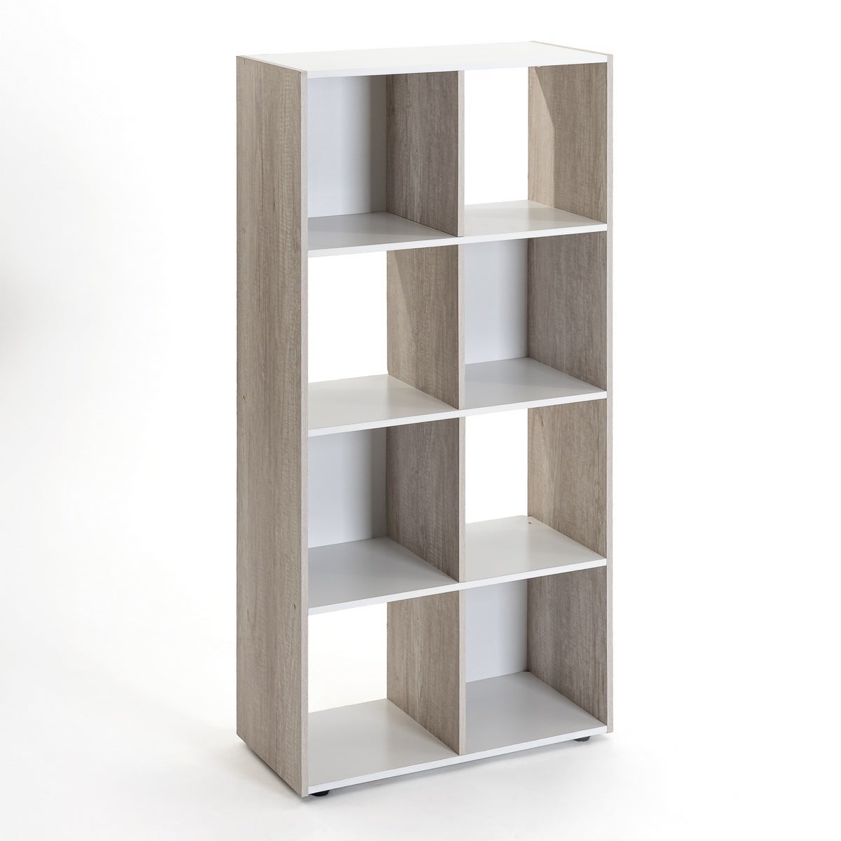 Estantería tipo cubo de madera MDF laminada blanca de 120x60x29 cm Librería de 8 cubos con diseño moderno, ideal para estudio, oficina o sala de estar. CasaSelección
