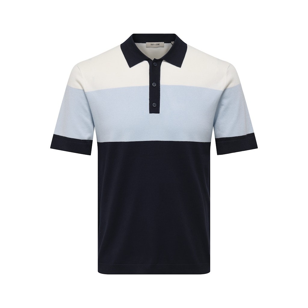 ONLY & SONS Polo Hombre ONSWYLER LIFE REG BLOCK SS POLO KNIT