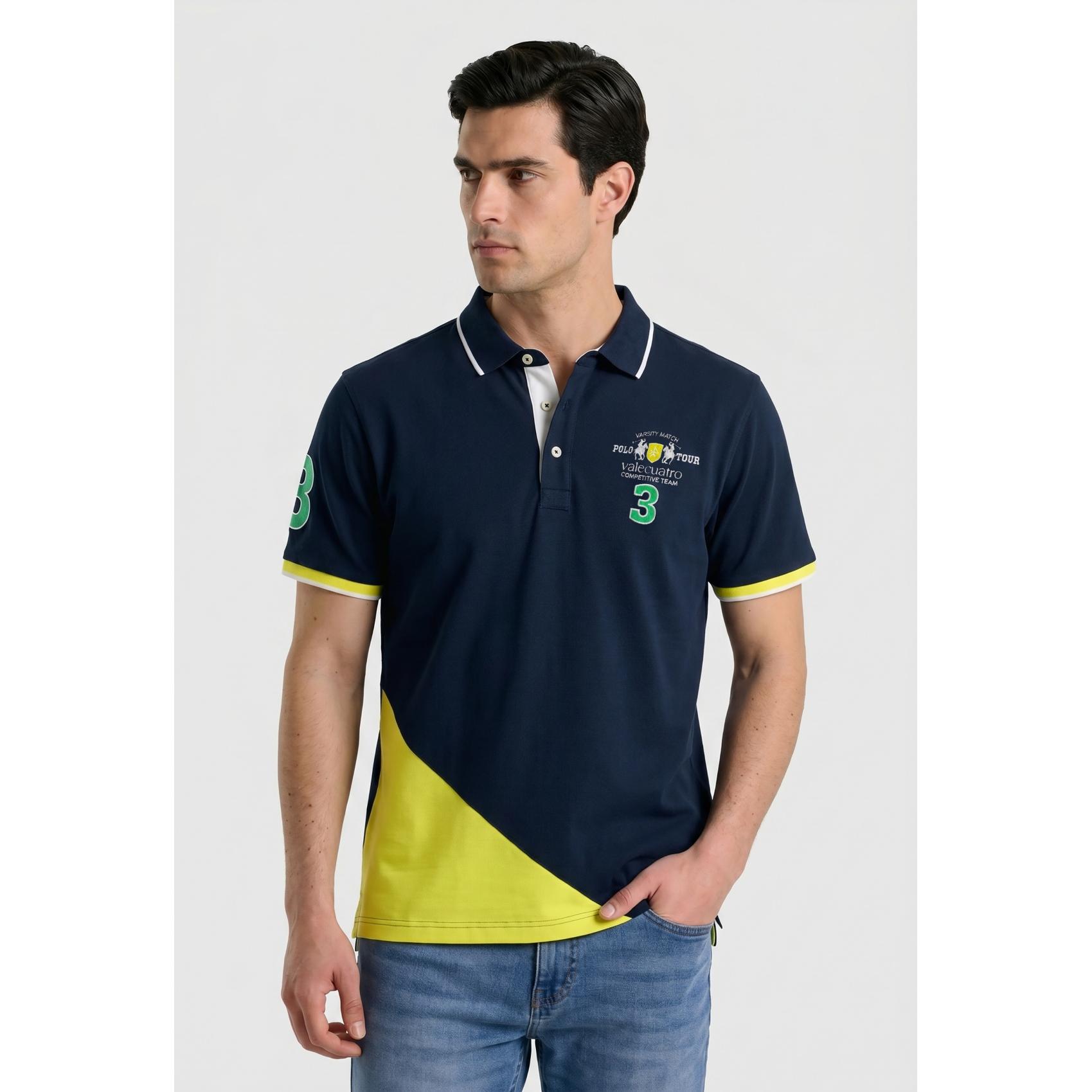 Polo Valecuatro modelo Tour bordado azul marino