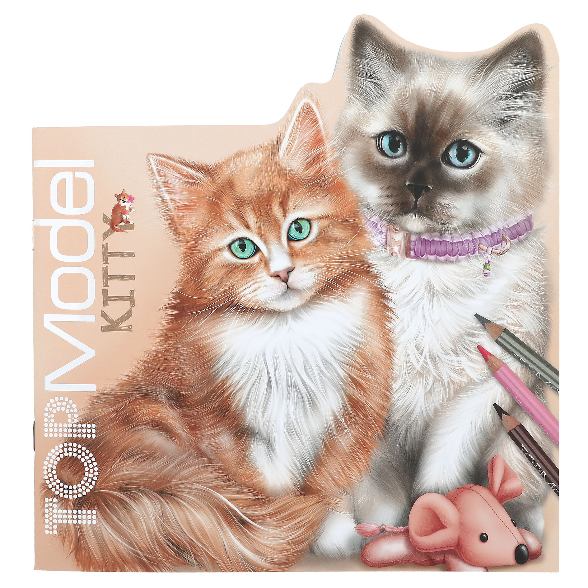 TOPMODEL LIBRO DE COLOREAR GATITOS CON PEGATINAS KITTY AND DOGGY
