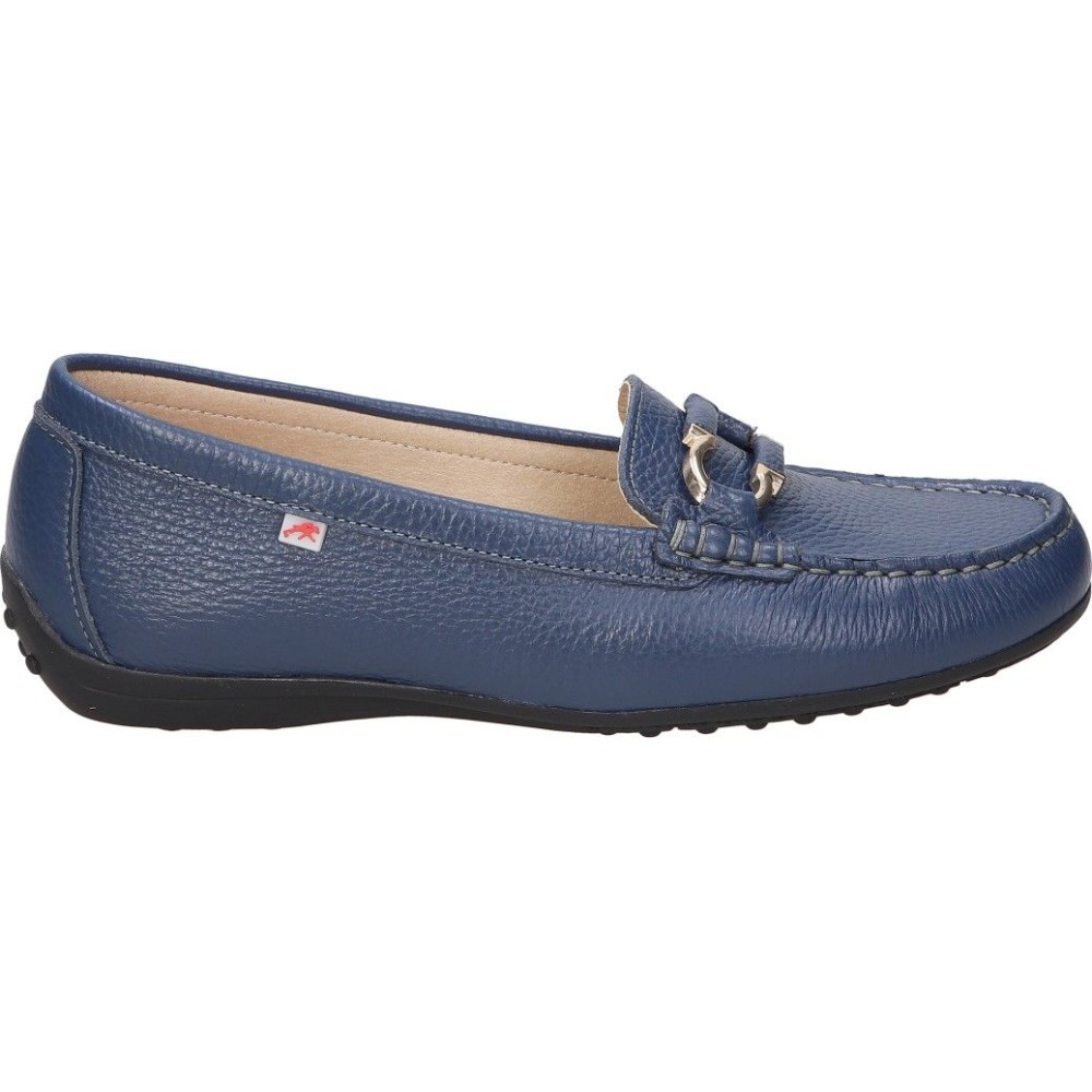 FLUCHOS | Zapatos de Piel Fluchos Bruni para Mujer – Mocasines en Color Azul Marino con Detalle – Zapatos sin Cierre – Slip On – Estilo Elegante – De Piel – Versátiles – Alta Calidad – Modelo F2156