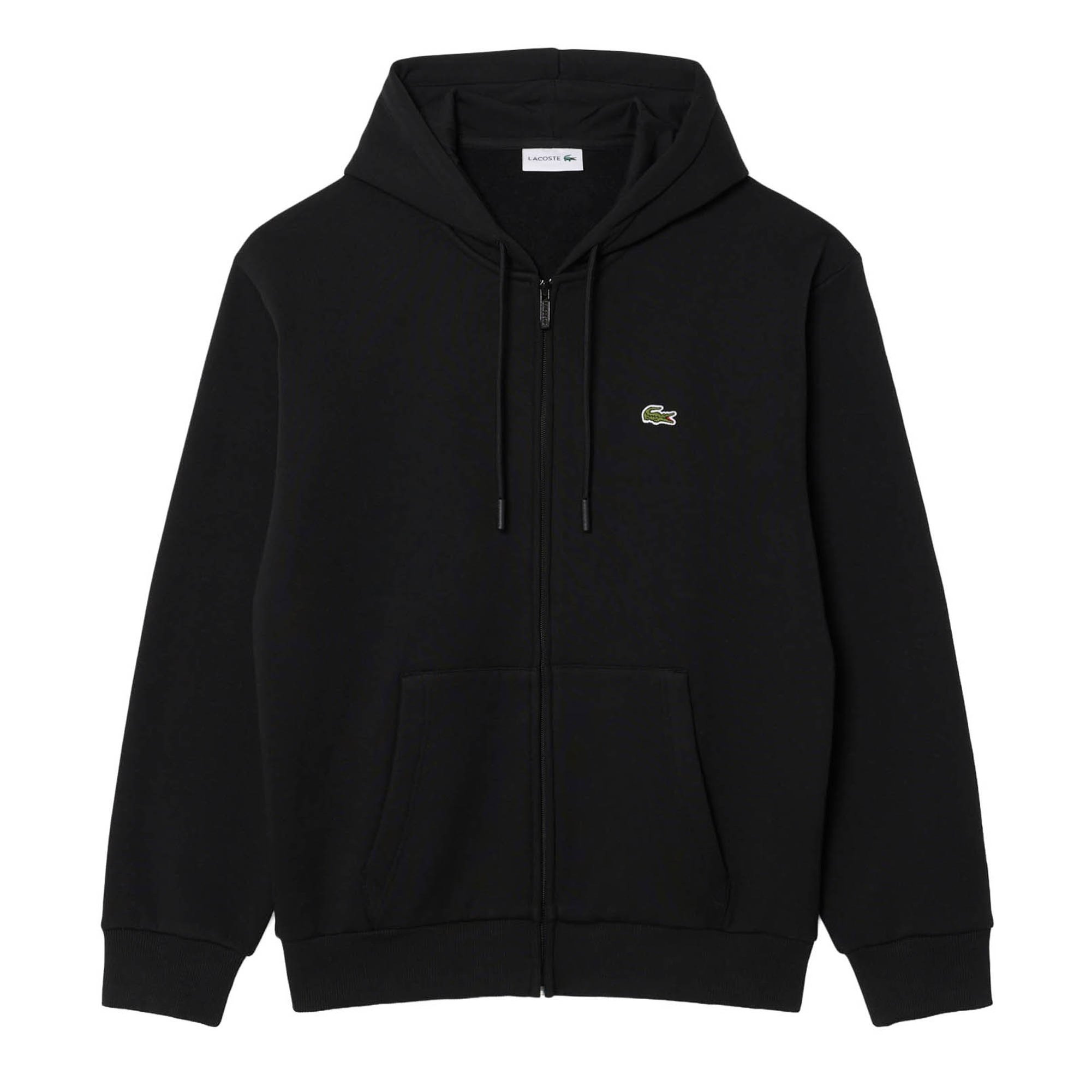 LACOSTE Sudadera con capucha para hombre - Sudadera con cremallera frontal de forro polar, corte regular Fleece Zipped Front Hoodie