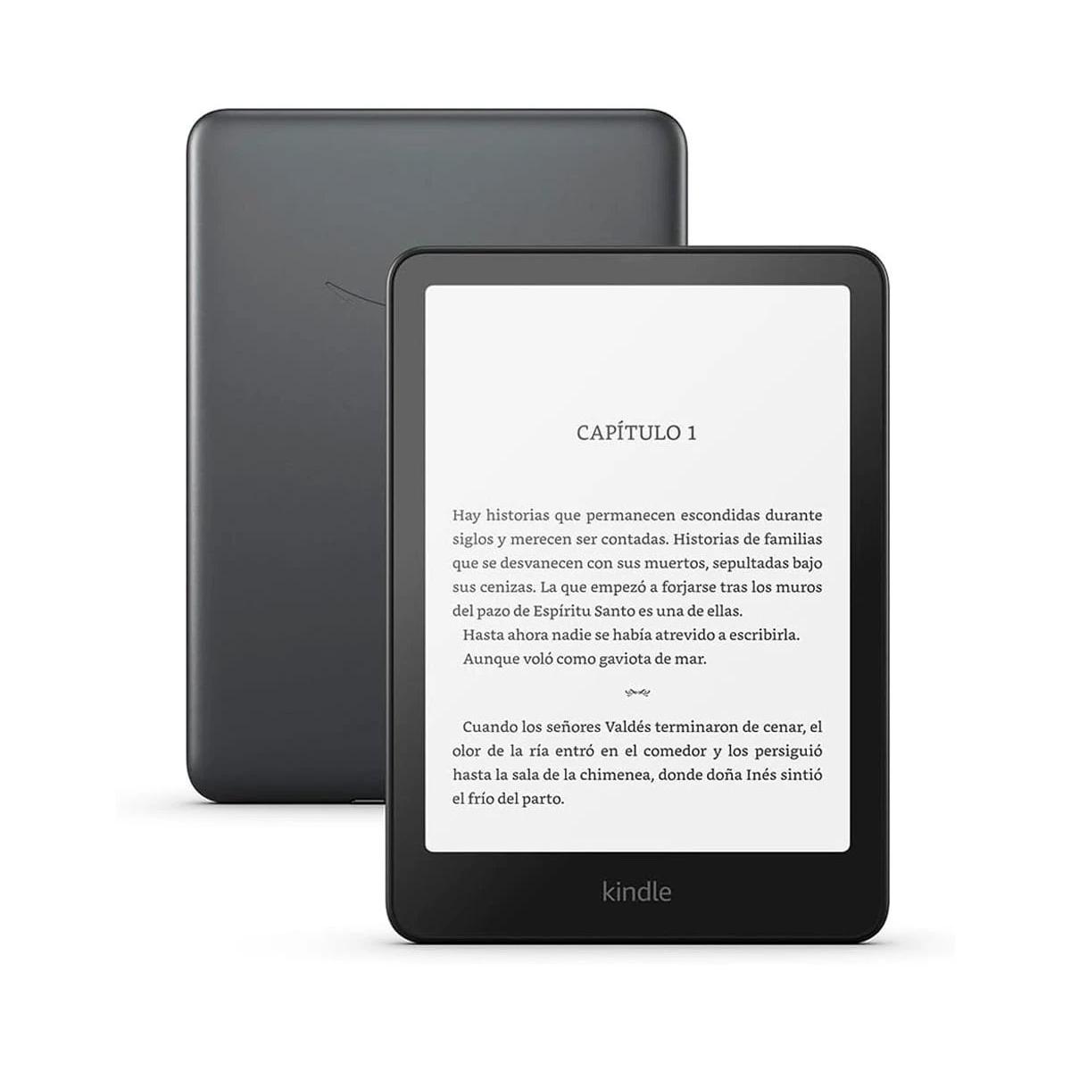 Libro Electrónico (eBook) 7" Pulgadas 16 tonos de gris, 300 PPP Amazon B0CFPN47NY  | Pantalla táctil, Wifi, Negro metalizado