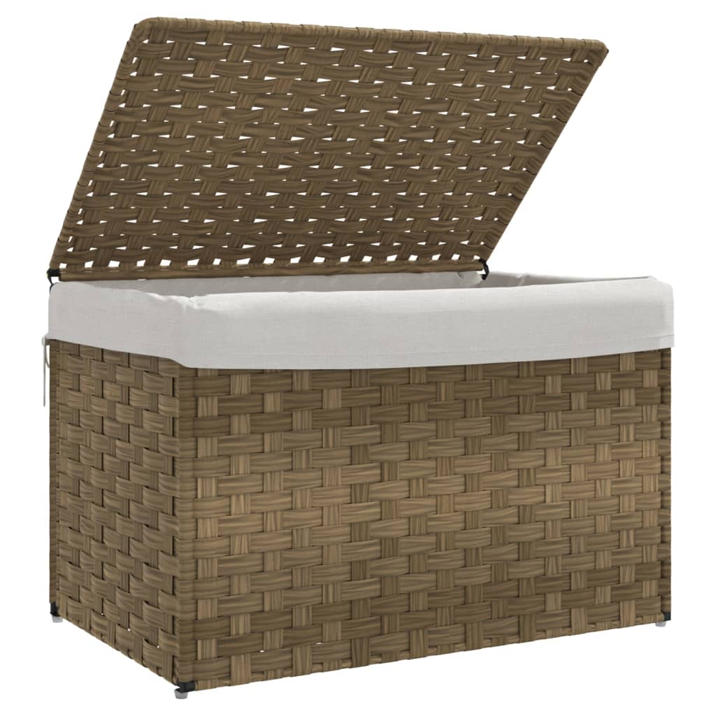 vidaXL Cesto para la Ropa Sucia con Tapa Cesta para Colada Ratán Sintético Color Marrón,  Marrón oscuro, y mas
