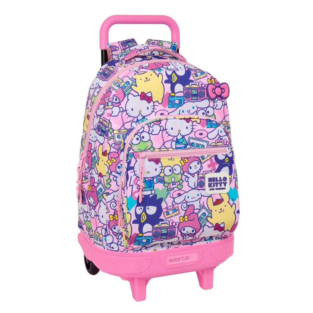 Mochila Grande Con Ruedas Compact Extraible Hello Kitty 33x45x22Cm (612696918)