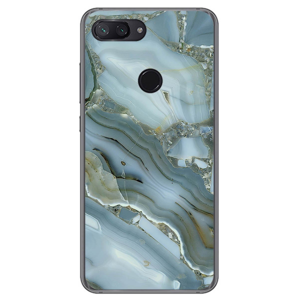 Tumundosmartphone Funda Gel Tpu para Xiaomi Mi 8 Lite diseño Mármol 09 Dibujos