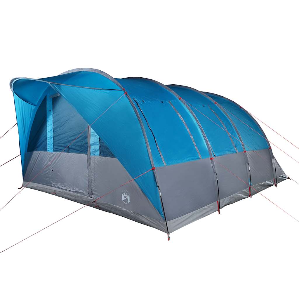 vidaXL Tienda de campaña familiar túnel 7 personas impermeable azul