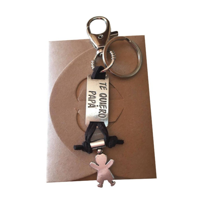 Llavero Te Quiero Papá - Regalo Especial para el Día del Padre con Mosquetón marca Antracita