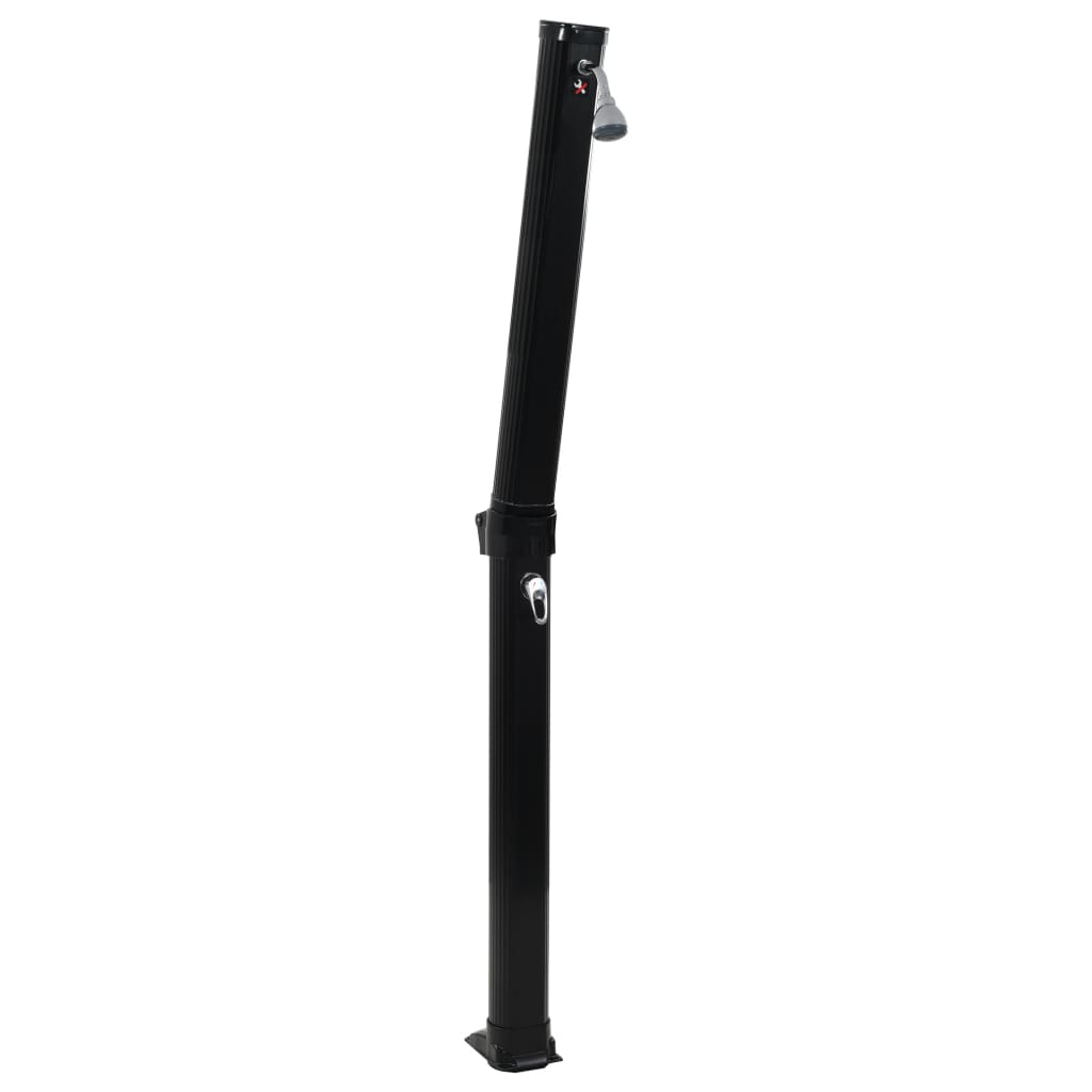 vidaXL Ducha solar plegable negra 214 cm 23 L