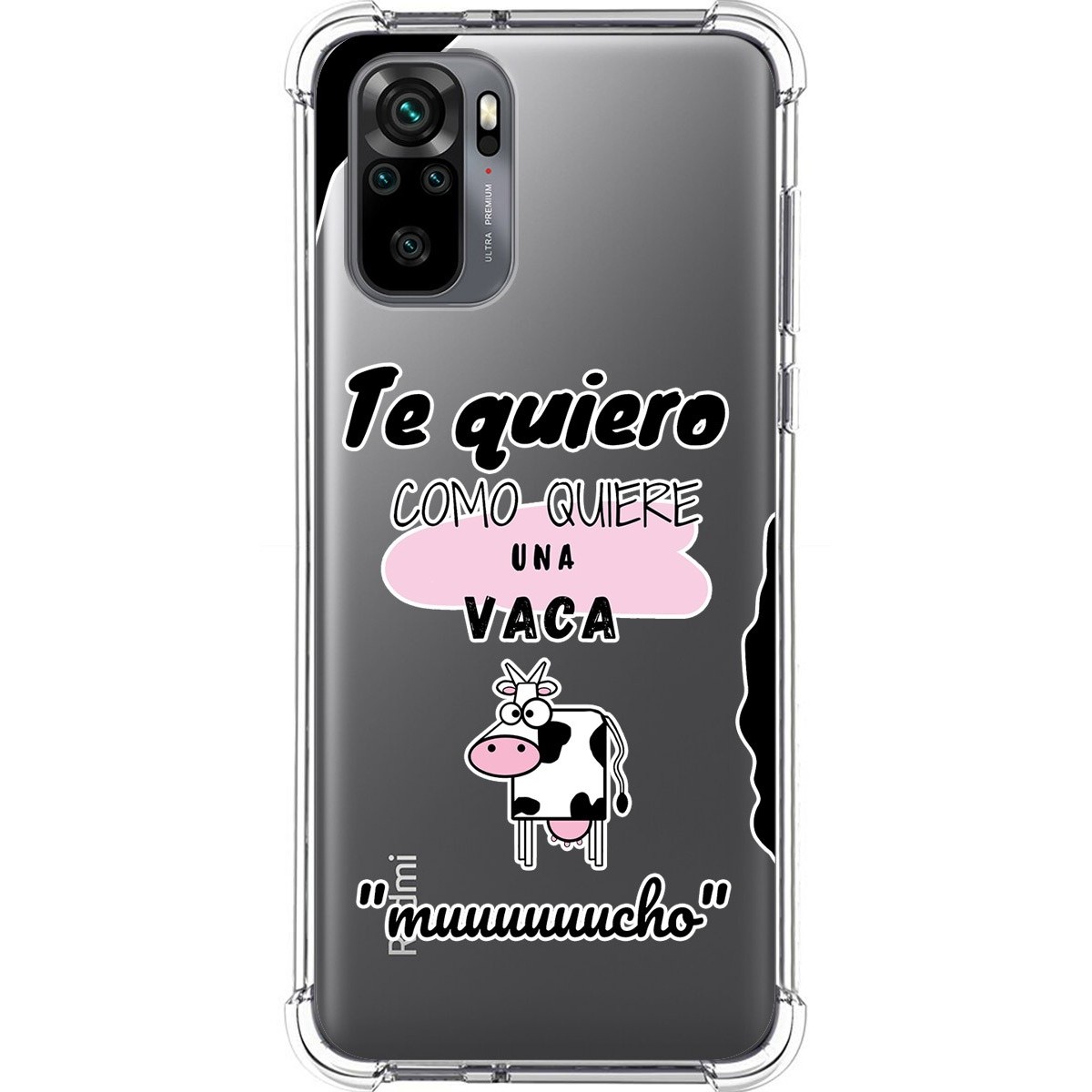 Tumundosmartphone Funda Silicona Antigolpes para Xiaomi Redmi Note 10 / 10S diseño Vaca Dibujos