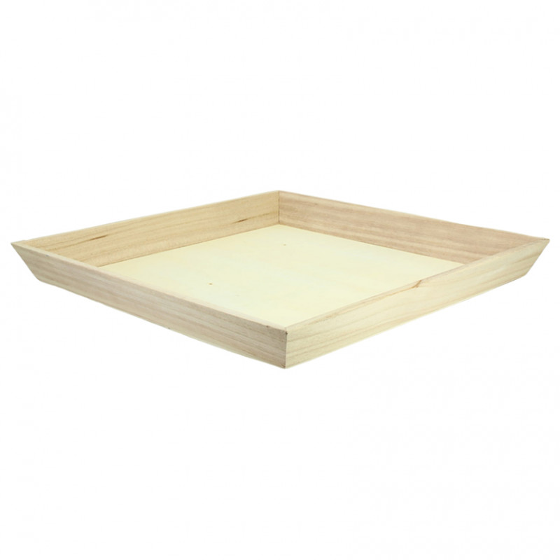 10 Uds. Bandeja cuadrada de madera | Ref: PW210WOODTRAY31