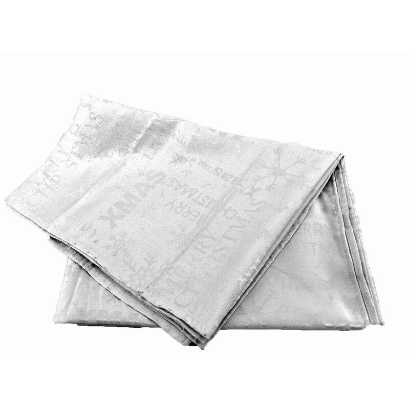 Gerimport Mantel Blanco Raso Decoración Navidad 140 X 220 Cm