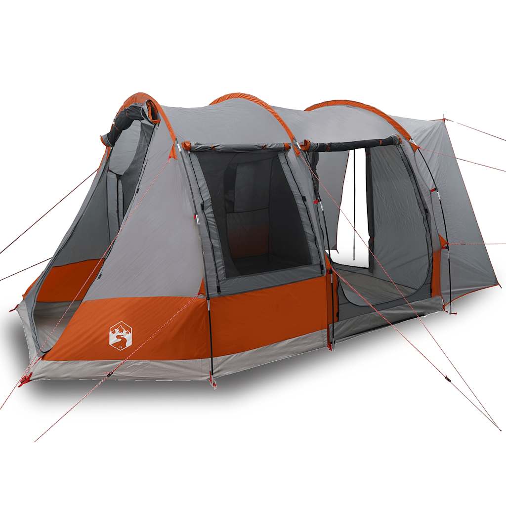 vidaXL Tienda de campaña de coche 2 personas impermeable gris-naranja