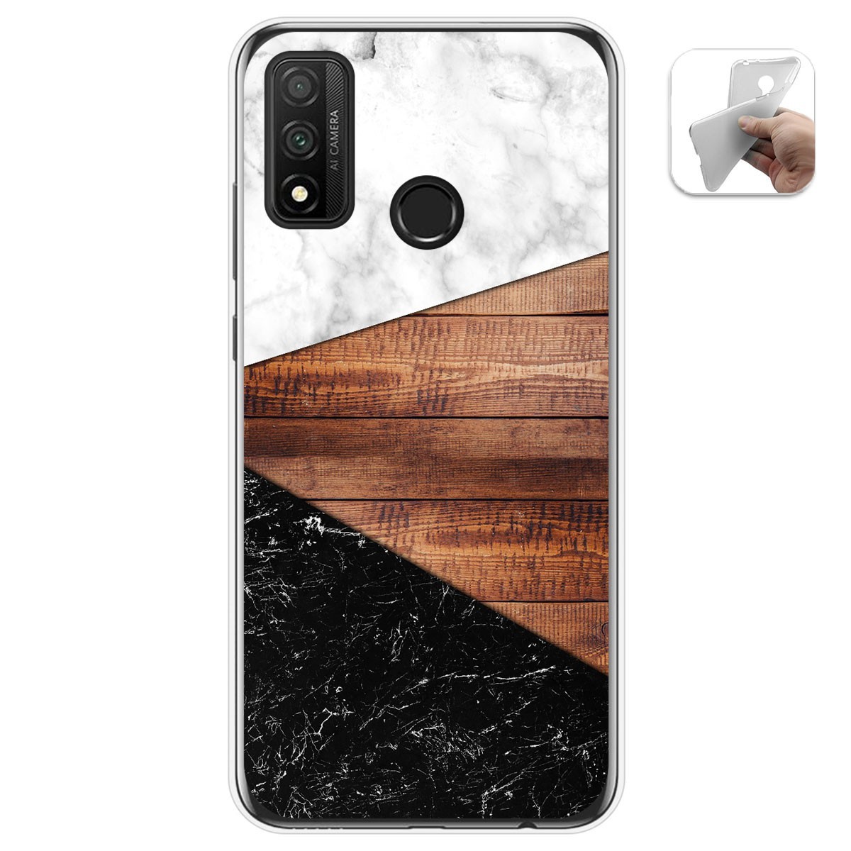 Tumundosmartphone Funda Gel Tpu para Huawei P Smart 2020 diseño Mármol 11 Dibujos
