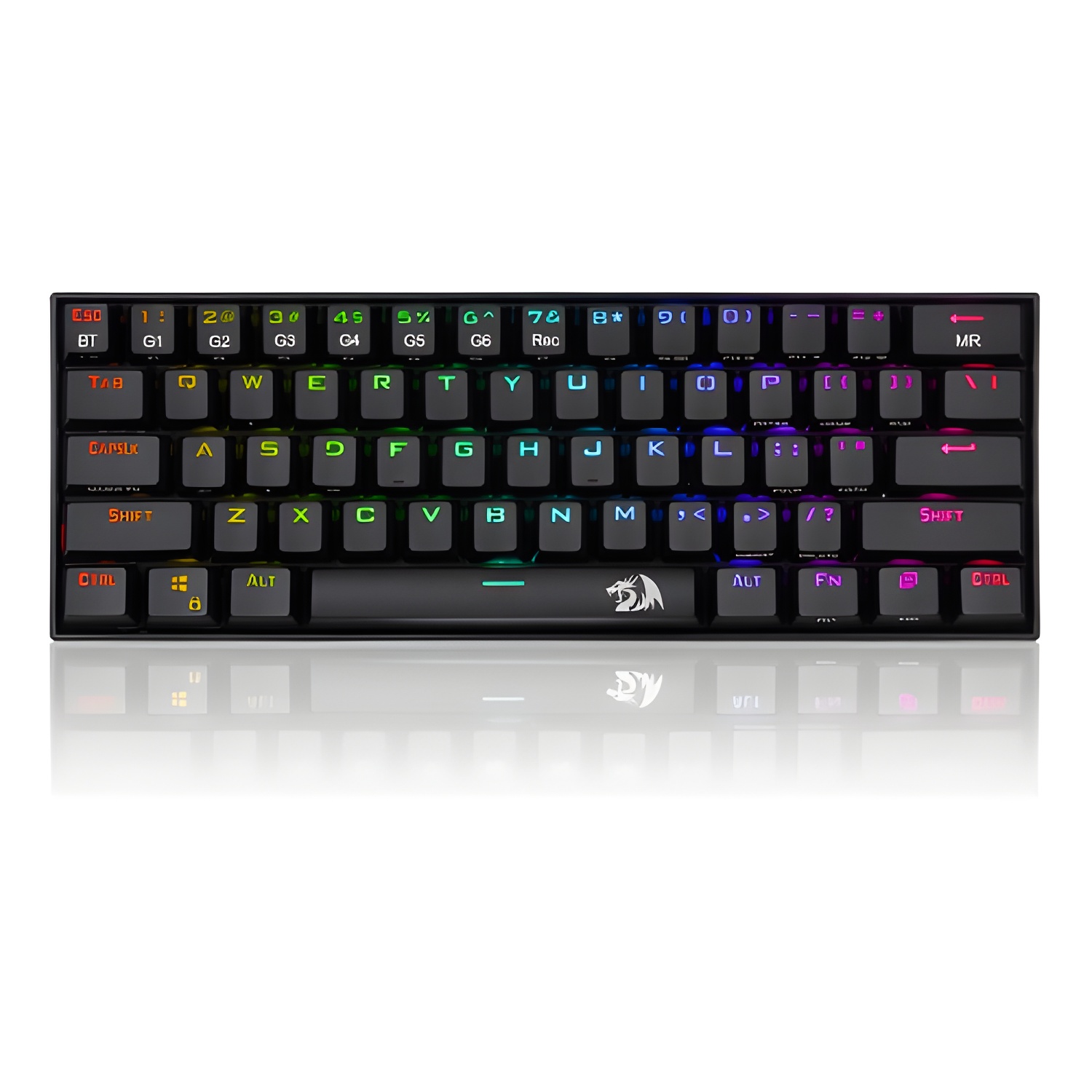 Teclado Mecánico Gaming Compacto Redragon Draconic K530 con Iluminación RGB y Switches Redragon Brown