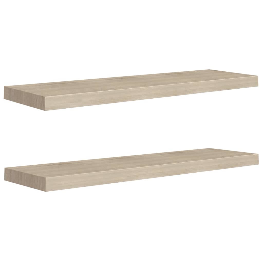 vidaXL Estante flotante de pared 2 uds MDF 90x23,5x3,8cm Blanco brillante, negro brillante, gris brillante Mueble Almacenaje Estantería para Oficina, Estudio, Dormitorio Estantería/Librería/ mueble de Almacenamiento