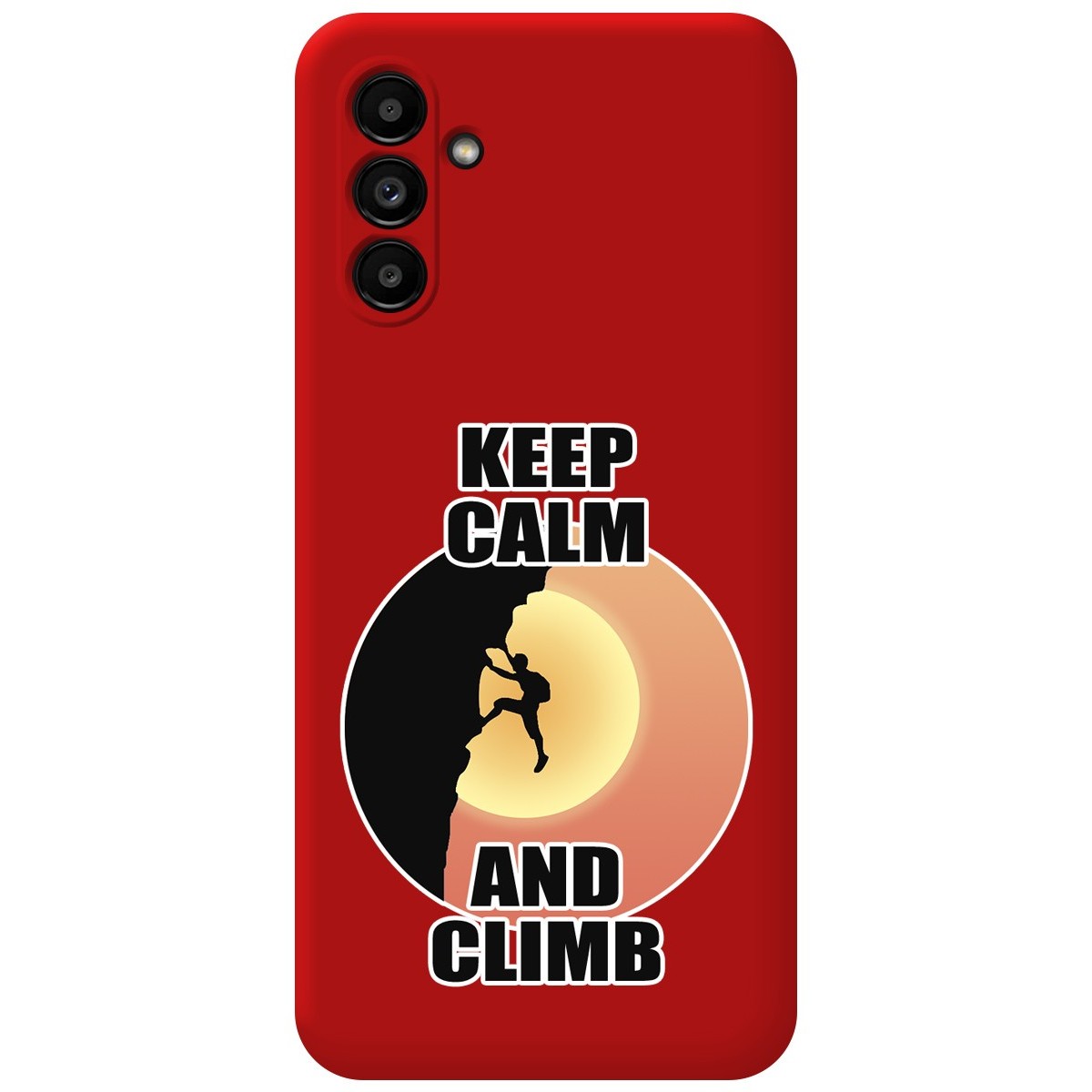 Funda Silicona Líquida Roja para Samsung Galaxy A13 5G diseño Hombre Escalada Dibujos