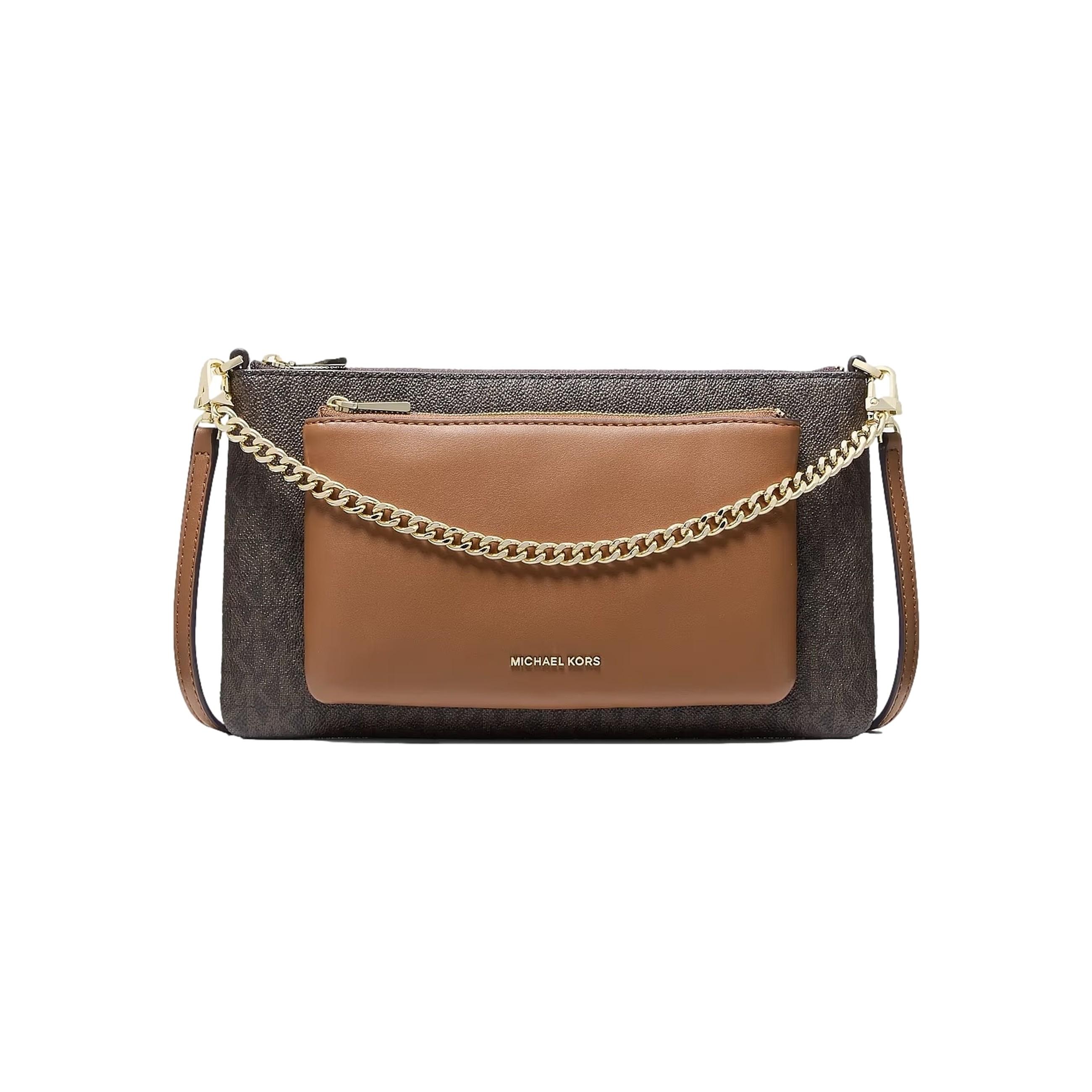 Bolso MICHAEL KORS Jet Set Crossbody Convertible con Logos Color Marrón