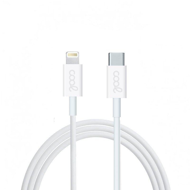 Cable USB Compatible Cool Universal Tipo-C A Lightning (1.2 Metros) Blanco 3 Amp