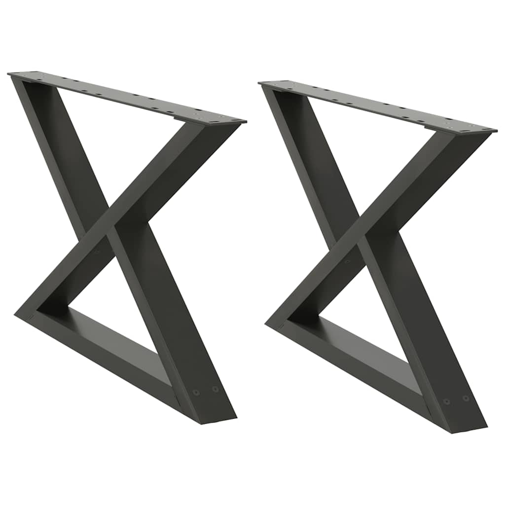 vidaXL Patas para mesa de centro (2 unidades) 70 x (42-43,3) cm, acero
